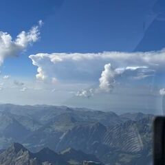 Flugwegposition um 15:10:42: Aufgenommen in der Nähe von Gemeinde Dalaas, Dalaas, Österreich in 2959 Meter